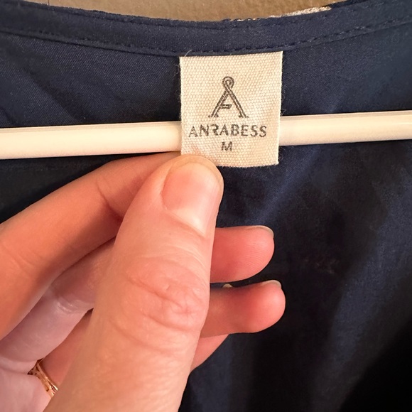 Anrabess Navy Floral Maxi Dress - sheer, long overlay over a shorter slip - Picture 8 of 12